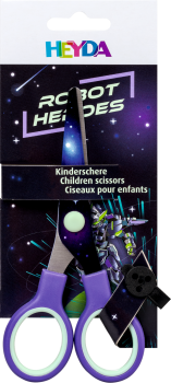 BRUNNEN Kinderschere Robot Heroes mit Motivdruck | abgerundet